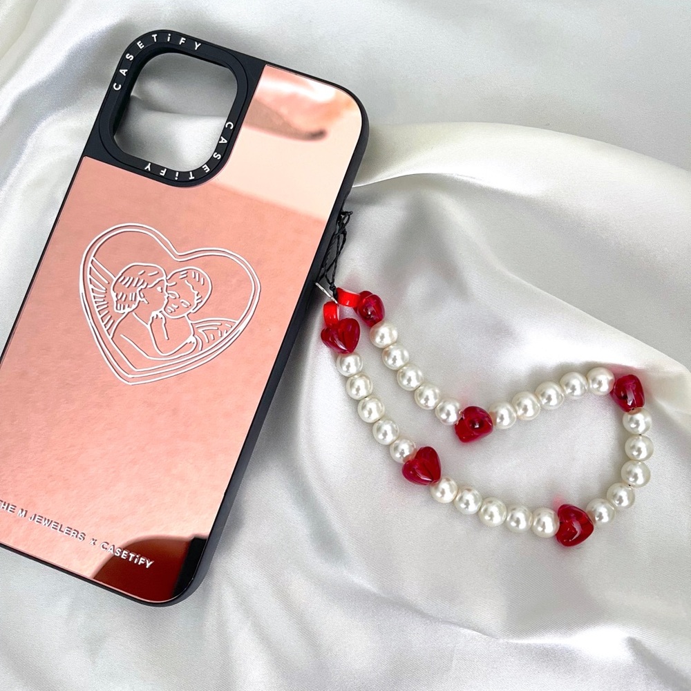 Beaded phone charm y2k aesthetic wildflower Valentine's Day